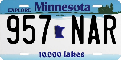 MN license plate 957NAR