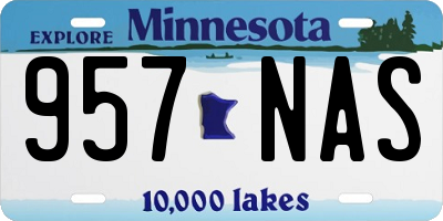 MN license plate 957NAS
