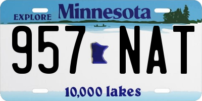 MN license plate 957NAT
