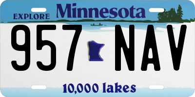 MN license plate 957NAV