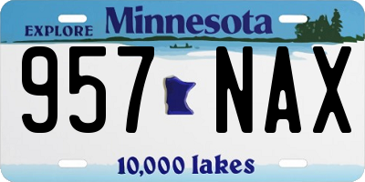 MN license plate 957NAX