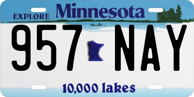 MN license plate 957NAY