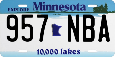 MN license plate 957NBA