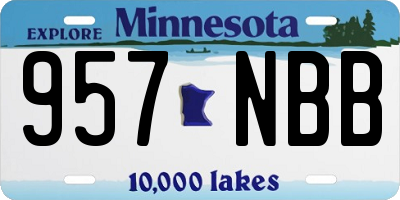 MN license plate 957NBB