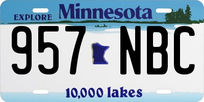 MN license plate 957NBC