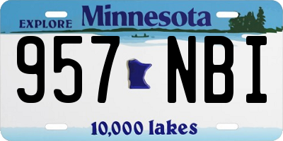 MN license plate 957NBI