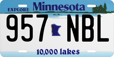 MN license plate 957NBL