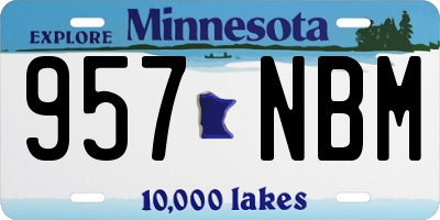 MN license plate 957NBM