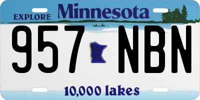 MN license plate 957NBN