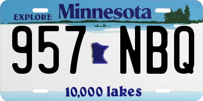 MN license plate 957NBQ