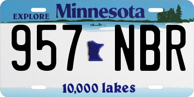 MN license plate 957NBR