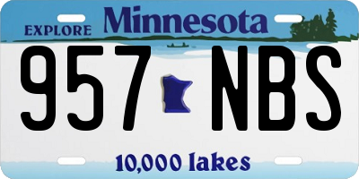 MN license plate 957NBS