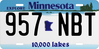 MN license plate 957NBT