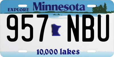 MN license plate 957NBU