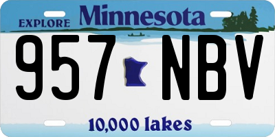 MN license plate 957NBV