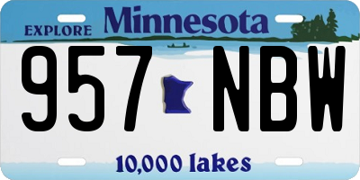 MN license plate 957NBW