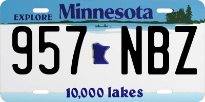 MN license plate 957NBZ