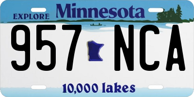 MN license plate 957NCA