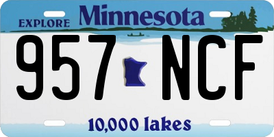 MN license plate 957NCF
