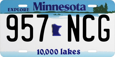 MN license plate 957NCG