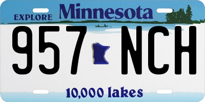 MN license plate 957NCH