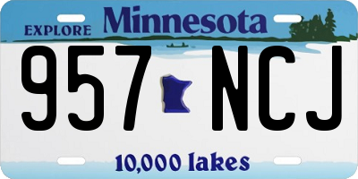 MN license plate 957NCJ