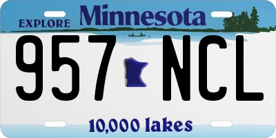 MN license plate 957NCL