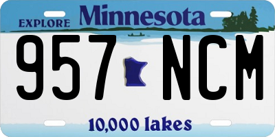 MN license plate 957NCM