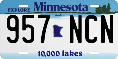 MN license plate 957NCN