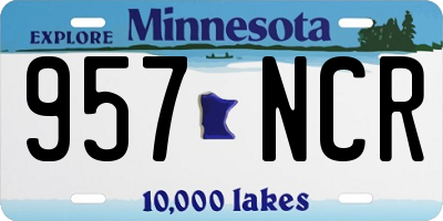 MN license plate 957NCR