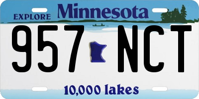 MN license plate 957NCT