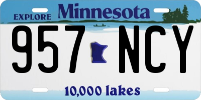 MN license plate 957NCY