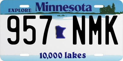 MN license plate 957NMK
