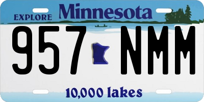 MN license plate 957NMM