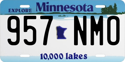 MN license plate 957NMO
