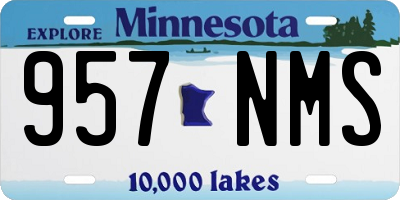 MN license plate 957NMS
