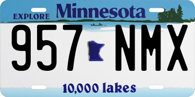 MN license plate 957NMX