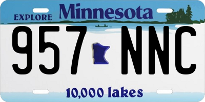 MN license plate 957NNC