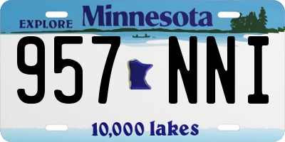 MN license plate 957NNI