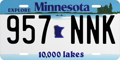 MN license plate 957NNK