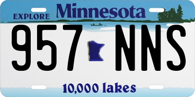 MN license plate 957NNS