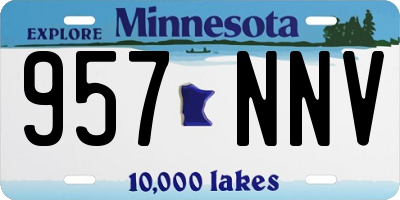MN license plate 957NNV