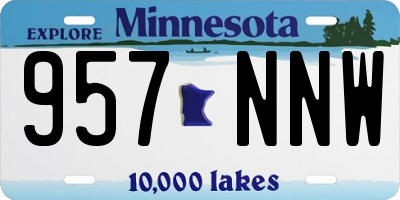 MN license plate 957NNW