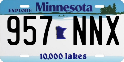 MN license plate 957NNX