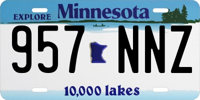 MN license plate 957NNZ