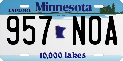 MN license plate 957NOA