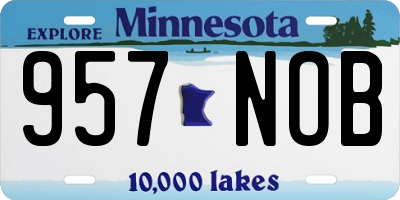 MN license plate 957NOB