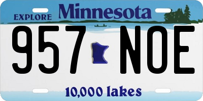 MN license plate 957NOE
