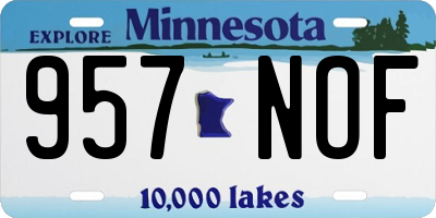 MN license plate 957NOF