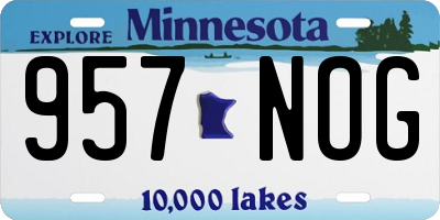 MN license plate 957NOG